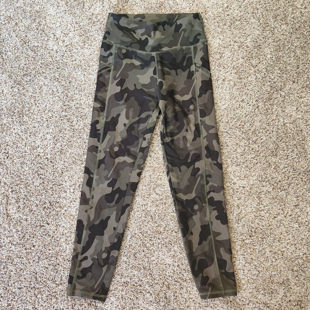 Marika Women's High Rise Pocket Ankle Legging Olive Grove Camo M - Picture 2 of 4